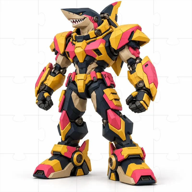 Low Poly Anime Robot Cliparts
