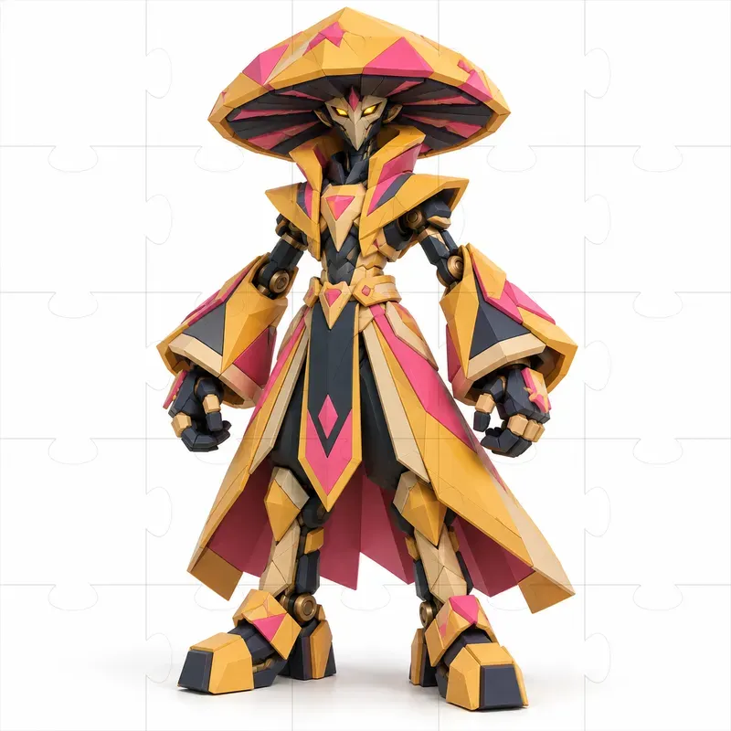 Low Poly Anime Robot Cliparts