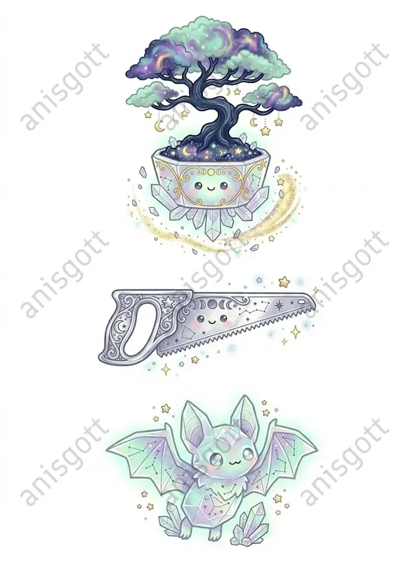 Cosmic Witch Greenhouse Kawaii Clipart