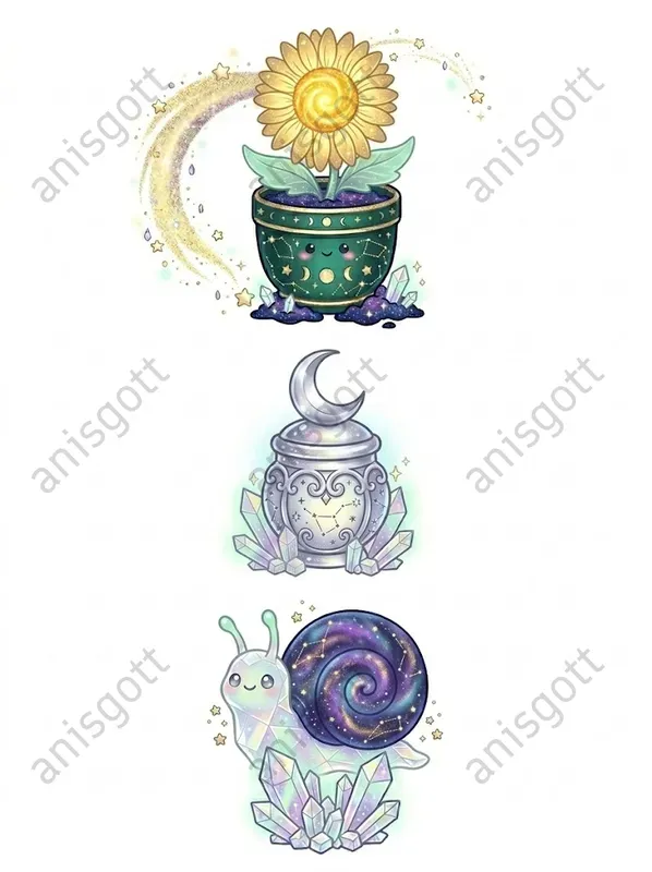 Cosmic Witch Greenhouse Kawaii Clipart