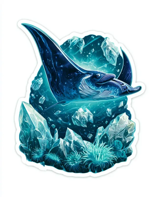 Surreal Cosmic Ocean Stickers