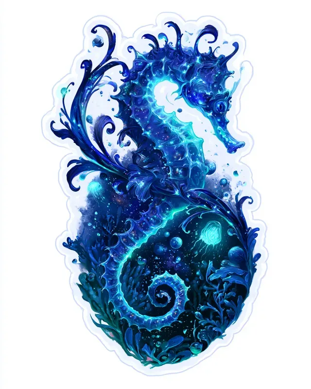 Surreal Cosmic Ocean Stickers