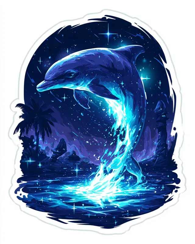 Surreal Cosmic Ocean Stickers