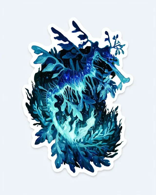 Surreal Cosmic Ocean Stickers