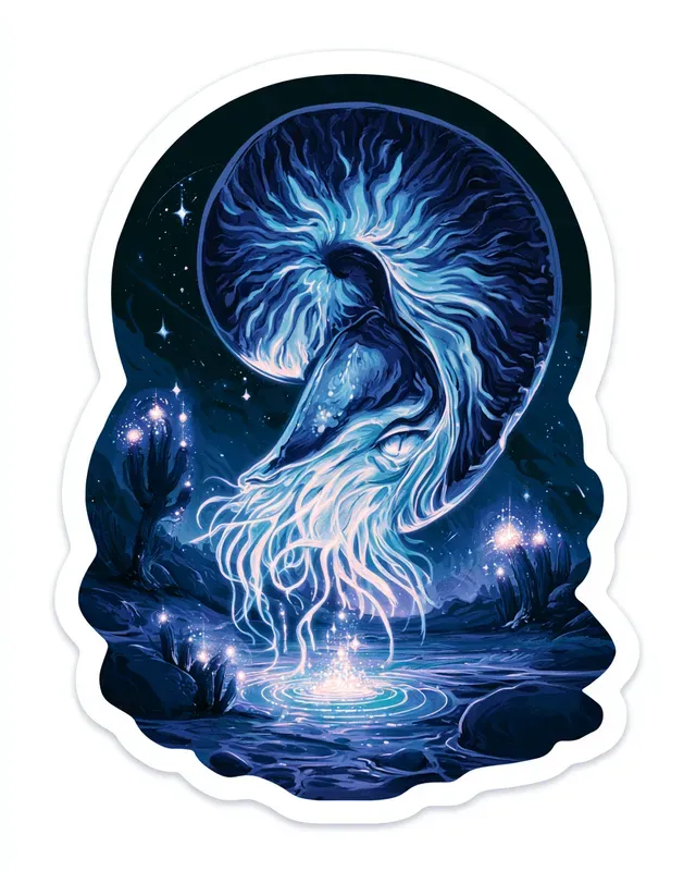 Surreal Cosmic Ocean Stickers