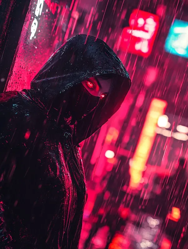 Cyberpunk Female Assassins In Neon City