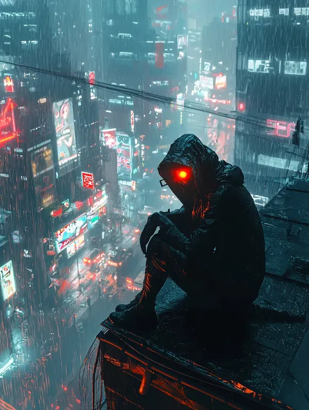 Cyberpunk Female Assassins In Neon City