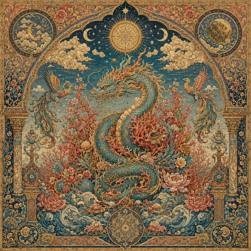 Mystical Zodiac Tapestry Creatures Art