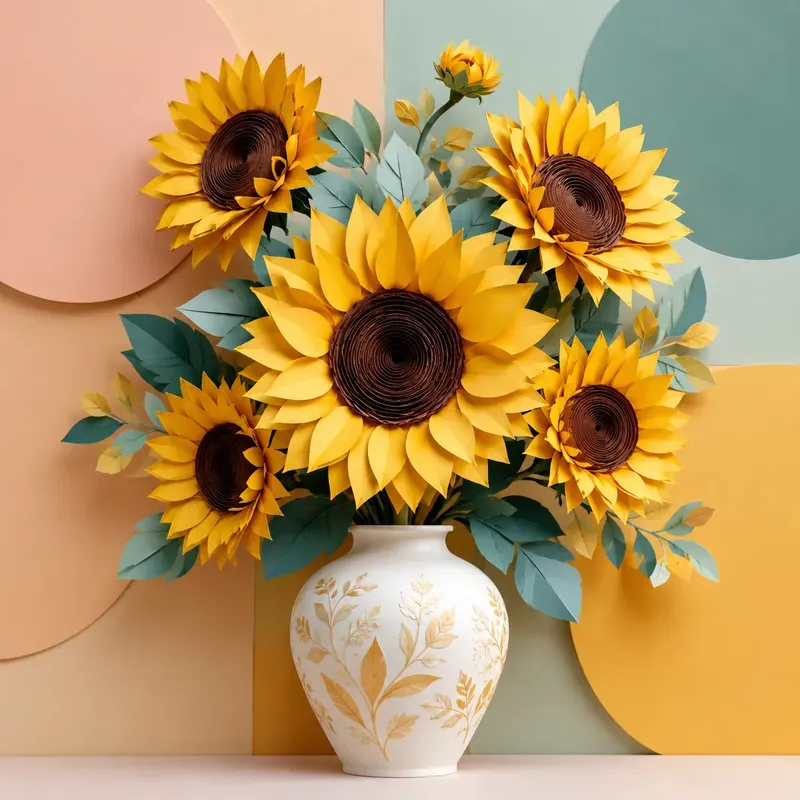 Papercut Floral Vase Collections