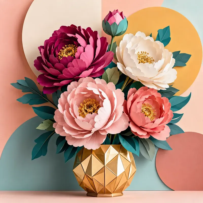 Papercut Floral Vase Collections
