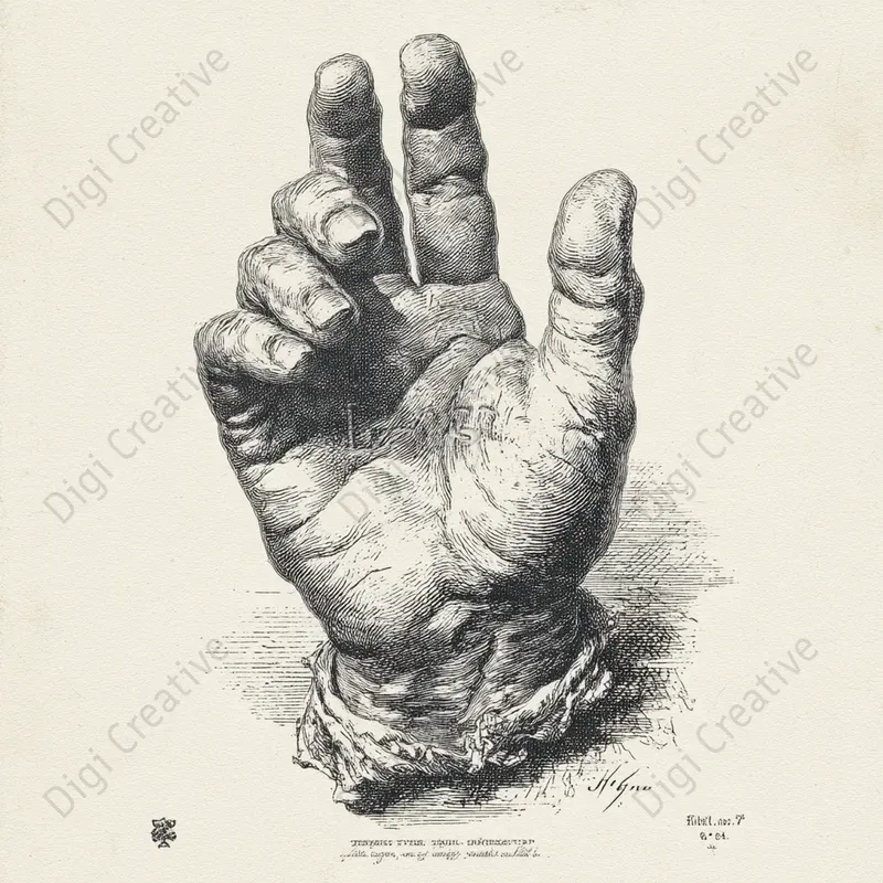 Timeless Monochrome Engraving Art