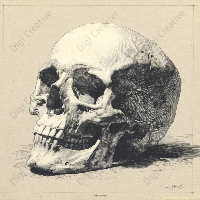 Timeless Monochrome Engraving Art