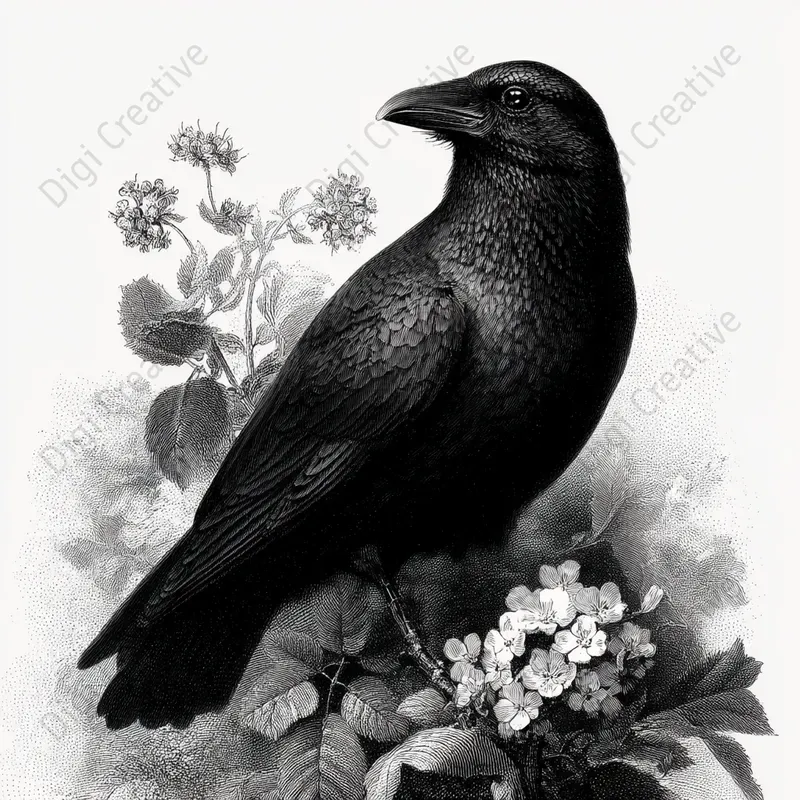 Timeless Monochrome Engraving Art