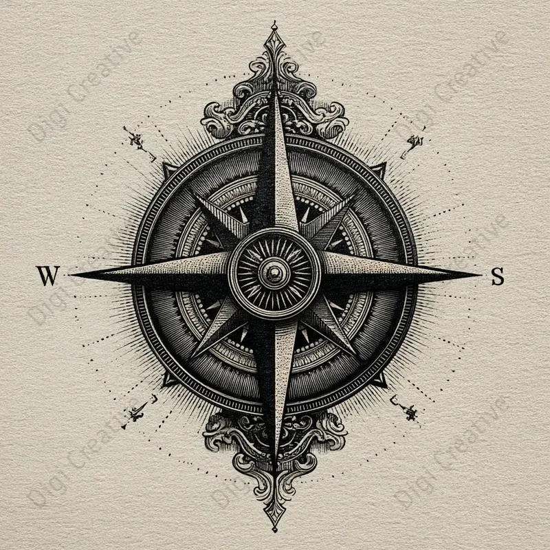 Timeless Monochrome Engraving Art