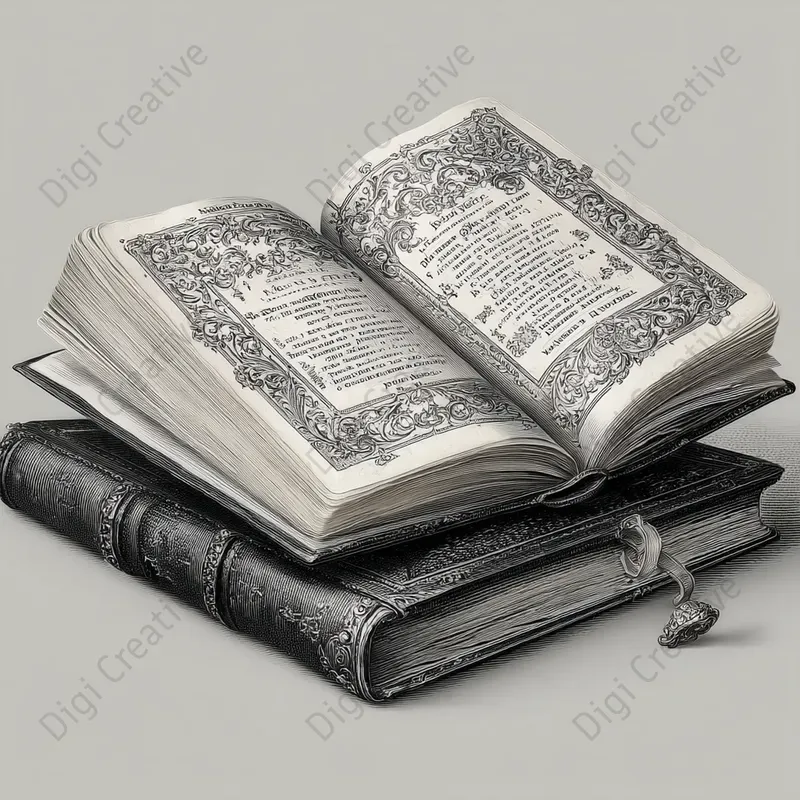 Timeless Monochrome Engraving Art