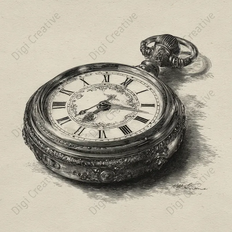 Timeless Monochrome Engraving Art
