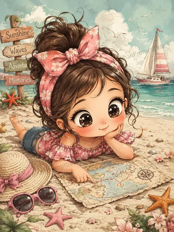 Whimsical Beach Girl Summer Junk Journals