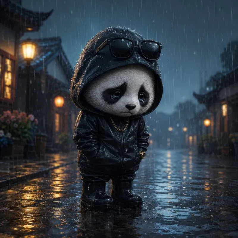 Whimsical Rain Babies 3D