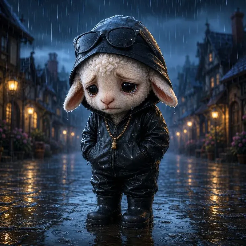 Whimsical Rain Babies 3D