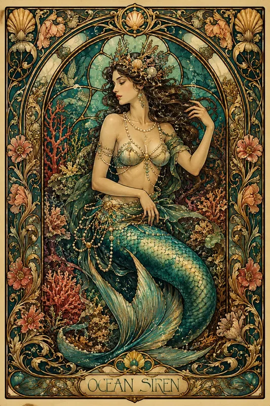 Timeless Art Nouveau Muse Posters
