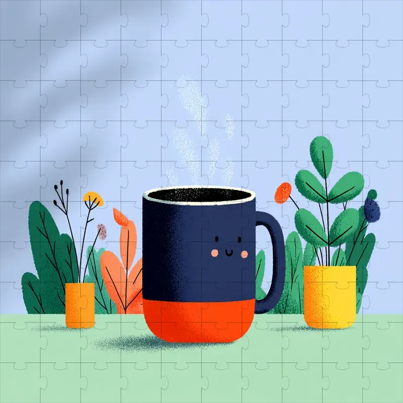Flat Editorial Minimal Mascot Art