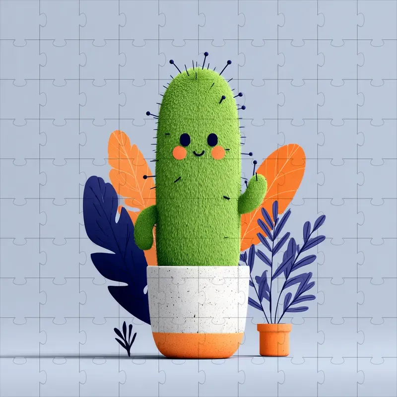 Flat Editorial Minimal Mascot Art