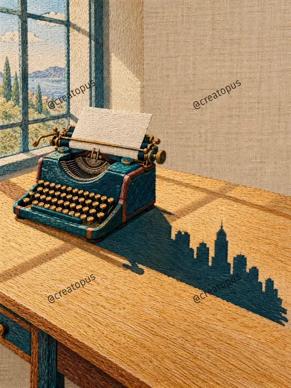 Surreal Embroidery Shadow Art Prints