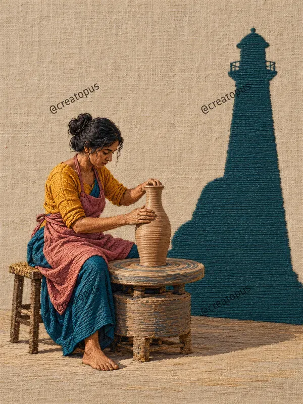 Surreal Embroidery Shadow Art Prints
