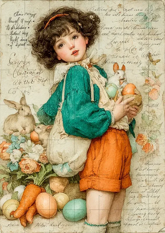 Vintage Easter Storybook Pages