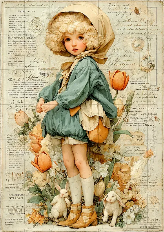 Vintage Easter Storybook Pages