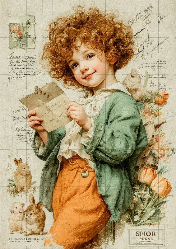 Vintage Easter Storybook Pages