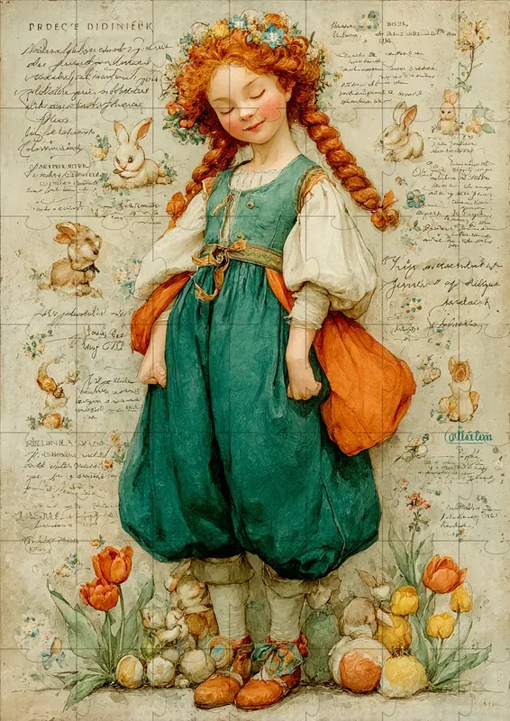 Vintage Easter Storybook Pages