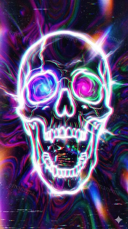 Psychedelic Neon Disturbed Illustrations