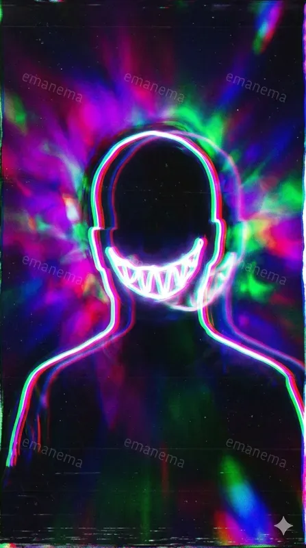 Psychedelic Neon Disturbed Illustrations