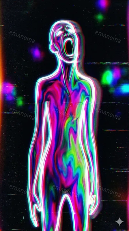 Psychedelic Neon Disturbed Illustrations