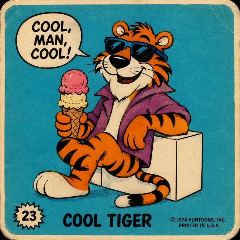 Retro Cool Cartoon Cards