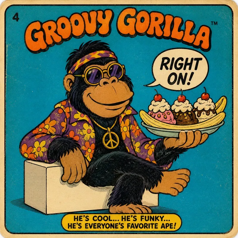 Retro Cool Cartoon Cards
