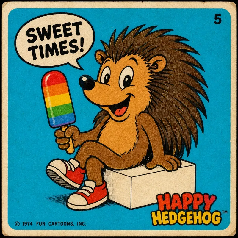 Retro Cool Cartoon Cards
