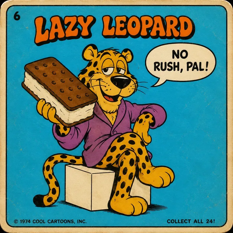 Retro Cool Cartoon Cards