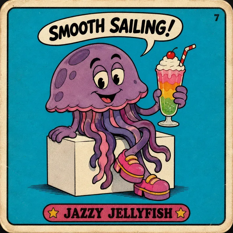Retro Cool Cartoon Cards