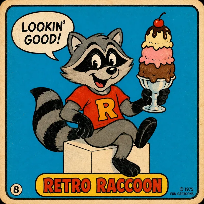 Retro Cool Cartoon Cards