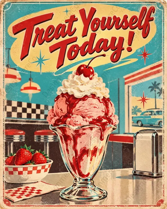 Midcentury Food Advertisement Posters