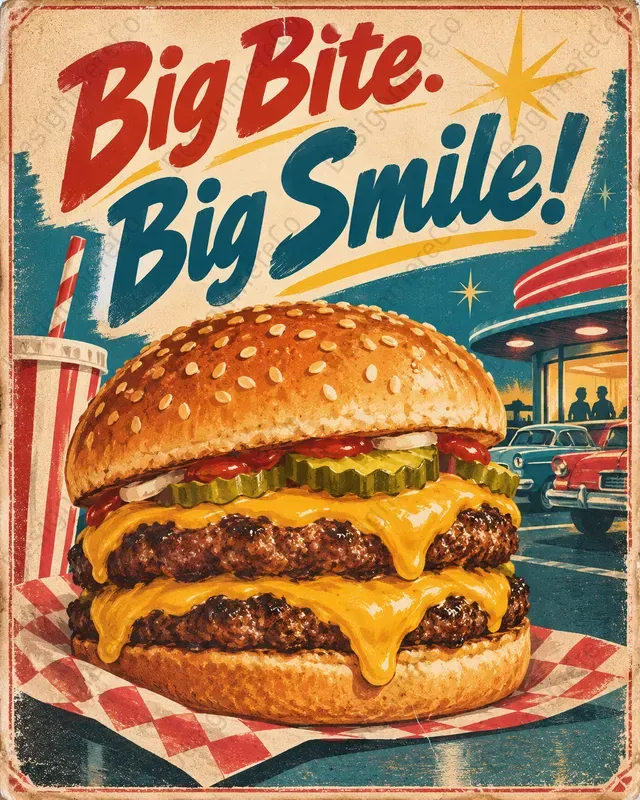 Midcentury Food Advertisement Posters