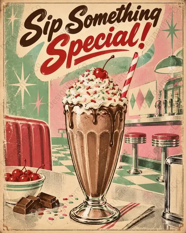 Midcentury Food Advertisement Posters