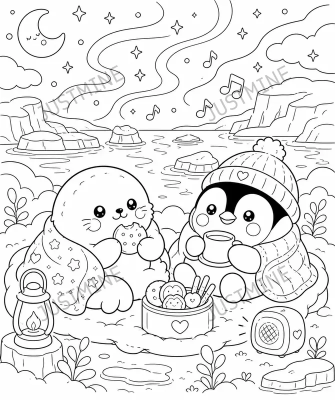 Cozy Camping Coloring Pages Kids