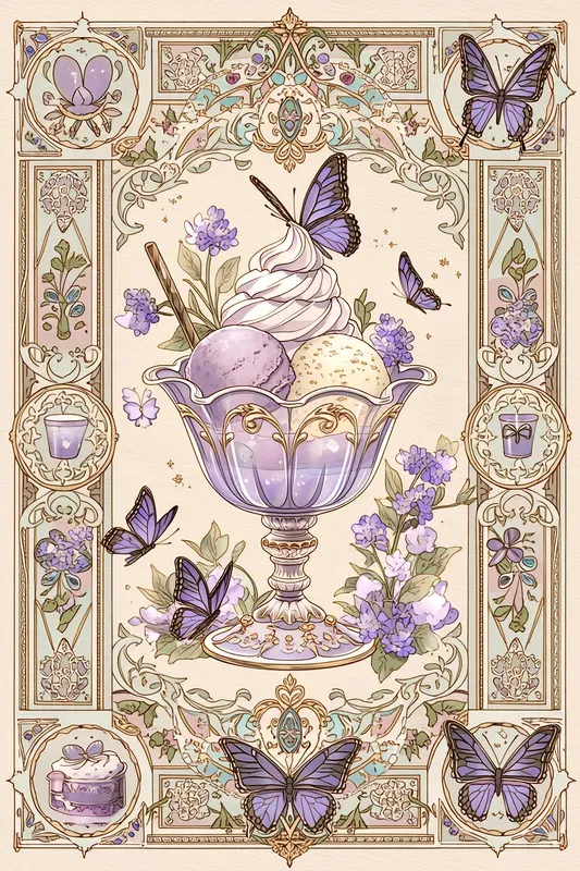 Vintage Fantasy Dessert Cards