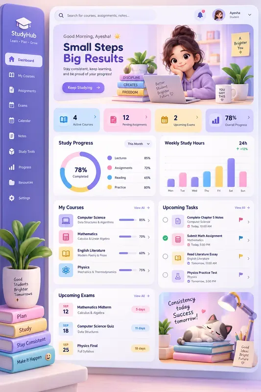 Soft 3D Pastel Dashboard UIs
