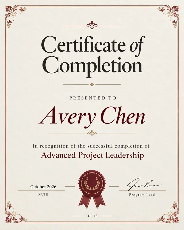 Professional Certificate Recognitions