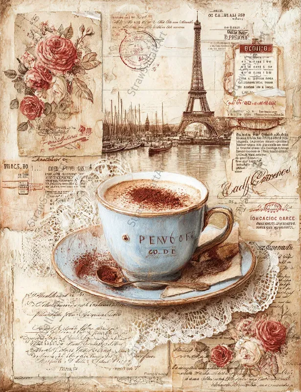 Coffee Junk Journal Ephemera Pages