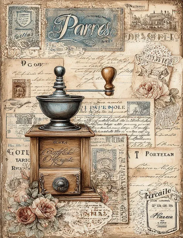Coffee Junk Journal Ephemera Pages